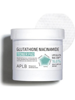 APLB Glutathione & Niacinamide Ενυδατικά Μαντηλάκια Καθαρισμού Προσώπου 60τμχ