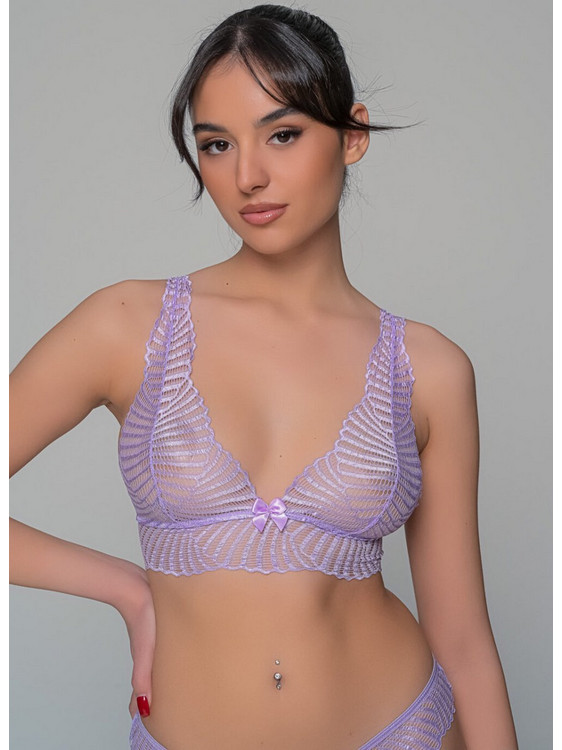Milena By Paris Bralette χωρίς Μπανέλα Λιλά 10202