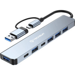 Techsuit DataBridge USB Hub 3.0 USB-C με 7 Θύρες USB-A / USB-C