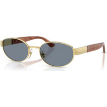 Persol PO1024S 113256 Ανδρικά Γυαλιά Ηλίου Οβάλ Μεταλλικά Χρυσά με Μαύρο Φακό