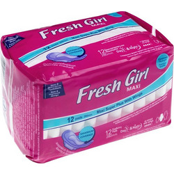 Fresh Girl Maxi Super Plus Σερβιέτες με Φτερά για Αυξημένη Ροή 4 Σταγόνες 12τμχ