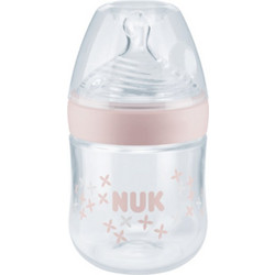 Nuk Nature Sense Πλαστικό Μπιμπερό με Θηλή Σιλικόνης κατά των Κολικών 0+ Μηνών Stars Pink 150ml