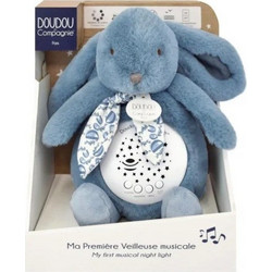 Doudou et Compagnie Μουσικός Προτζέκτορας με Φως Λαγουδάκι Μπλε DC4201