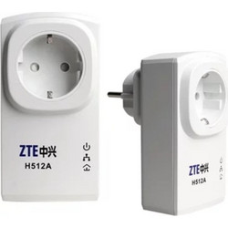 ZTE H512A Powerline για Ενσύρματη Σύνδεση με Θύρα Ethernet & Passthrough Πρίζα