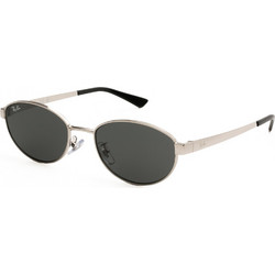 Ray-Ban RB3774D 00387 Γυναικεία Γυαλιά Ηλίου Οβάλ Μεταλλικά Ασημί με Μαύρο Φακό