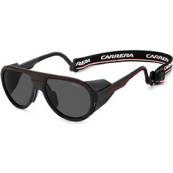 Carrera CA09SXT BLXM9 Ανδρικά Γυαλιά Ηλίου Μάσκα Κοκάλινα Μαύρα με Μαύρο Φακό