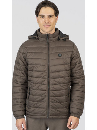 Rebase Ανδρικό Μπουφάν Χειμωνιάτικο Puffer Καφέ 252-RJK-2040-196