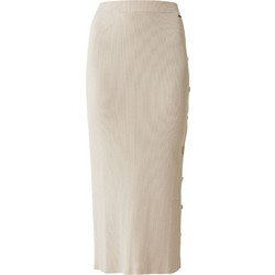 Mexx Μίντι Φούστα Πλεκτή Ψηλόμεση Pencil Εκρού MF007401443W-140002