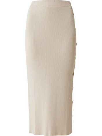 Mexx Μίντι Φούστα Πλεκτή Ψηλόμεση Pencil Εκρού MF007401443W-140002