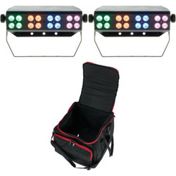 Stairville xBrick Quad 16x8W 2in1 Φωτορυθμικό Προβολέας Beam LED DMX RGBW Bundle