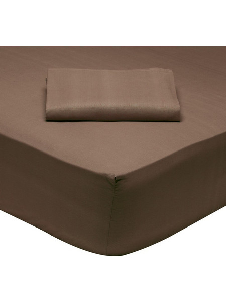 Das Home Σεντόνι King Size Βαμβακερό με Λάστιχο 180x200+35 Best 1004 Coffee Brown