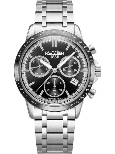 Roamer Mercury Ανδρικό Ρολόι Χρονογράφος με Ασημί Μεταλλικό Μπρασελέ R968988418520