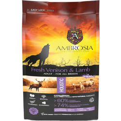Ambrosia Holistic Hypoallergenic Adult Grain Free with Venison & Lamb 2kg
