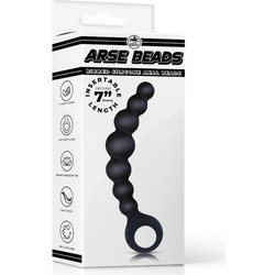 NMC Arse Beads 7" Ribbed I Πρωκτικές Μπίλιες 17.8cm Μαύρες
