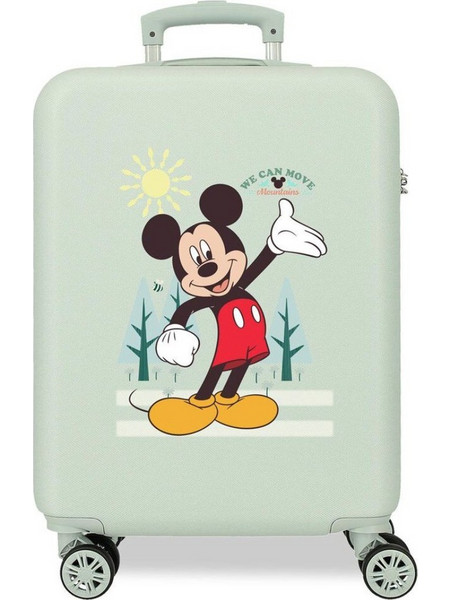 Joumma Mickey Mouse Παιδική Βαλίτσα Καμπίνας 55x38x20cm με 4 Ρόδες Πράσινο Mint