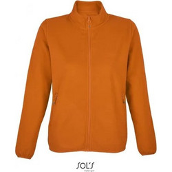Sol's Factor Γυναικεία Ζακέτα Fleece Μακριά με Φερμουάρ Πορτοκαλί 03824