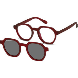 Sunoptic TRC30G49 Γυναικείος Σκελετός Γυαλιών Οράσεως με Clip-On Κοκάλινος Μπορντό