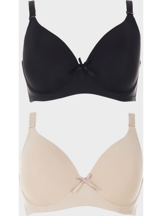 Gsecret Σουτιέν Minimizer με Μπανέλα Μαύρο Μπεζ 2P1331-35226