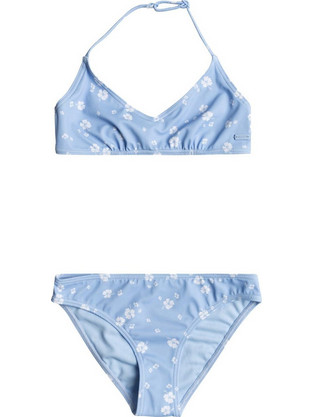 Roxy Dreamer Bikini Set Τριγωνάκι Floral Γαλάζιο ERGX203552-XWBB
