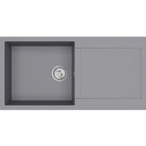 Helika Tesa SQT103-202W Ένθετος Νεροχύτης Γρανίτη Αντιστρεφόμενος Ματ Γκρι 100x50cm