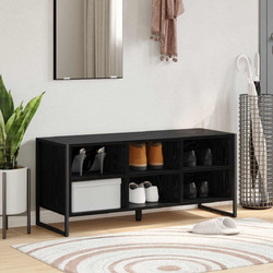 vidaXL Παπουτσοθήκη Μοριοσανίδας Μαύρη M60xΠ35xΥ44cm 886450