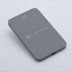 Forcell F-Energy F5K8 Super Slim Wireless Magsafe Power Bank 5000mAh 20W με Θύρα USB-C Quick Charge 4.0 & Power Delivery Grey