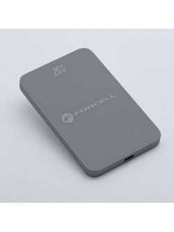Forcell F-Energy F5K8 Super Slim Wireless Magsafe Power Bank 5000mAh 20W με Θύρα USB-C Quick Charge 4.0 & Power Delivery Grey