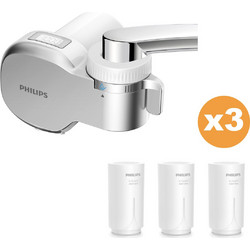 Philips AWP3705P1 AWP3705P1 Φίλτρο Νερού Βρύσης Μεμβράνες Κοίλων Ινών + 3 Ανταλλακτικά Φίλτρα AWP305