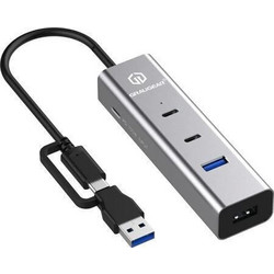 GrauGear G-HUB2A2C1-PD USB Hub 3.2 με 4 Θύρες USB-A / USB-C / Ethernet