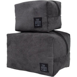 Bleecker & Love Small BL-P126 Γυναικείο Νεσεσέρ Αδιάβροχο 15x10x10cm Ανθρακί