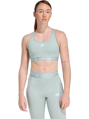 Adidas Techfit Αθλητικό Μπουστάκι με Μέτρια Στήριξη & Αφαιρούμενη Ενίσχυση Πράσινο Mint JZ4971