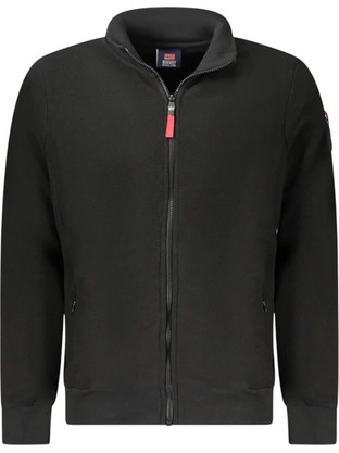 Nautica Ανδρική Ζακέτα Fleece με Φερμουάρ Μαύρη 859532