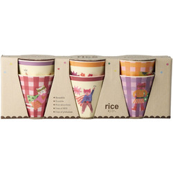 Rice Εκπαιδευτικά Ποτηράκια Hero Print Pink 6τμχ