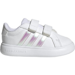 Adidas Grand Court Bubblecomfy Παιδικά Sneakers Λευκά Ασημί KJ0897