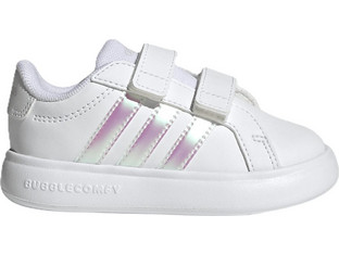 Adidas Grand Court Bubblecomfy Παιδικά Sneakers Λευκά Ασημί KJ0897