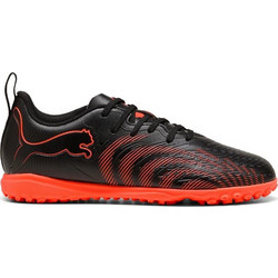 Puma Future 9 Play TT 108929-02 Παιδικά Ποδοσφαιρικά Παπούτσια με Σχάρα Μαύρα Πορτοκαλί