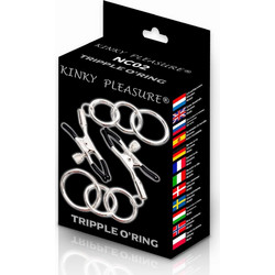 NC02 Tripple O'Ring Δαχτυλίδι Πέους Μεταλλικό Ασημί