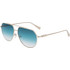 Longchamp LO174S-706 Γυναικεία Γυαλιά Ηλίου Aviator Μεταλλικά Χρυσά με Μπλε Φακό