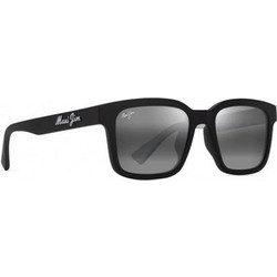 Maui Jim MJ659 02 Ανδρικά Γυαλιά Ηλίου Τετράγωνα Κοκάλινα Μαύρα με Aσημί Φακό