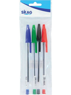 Skag Maximo Σετ Στυλό Διαρκείας 1mm Πολύχρωμο 4τμχ 299985