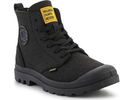 Palladium Pampa Hi Merino Ανδρικά Μποτάκια Suede Μαύρα Αδιάβροχα 74377-008