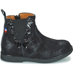 GBB Παιδικά Μποτάκια Μαύρα Δερμάτινα Chelsea με Φερμουάρ AG800-11