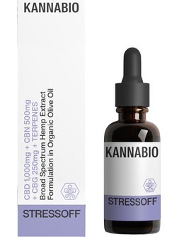 Kannabio Stressoff CBD CBN CBG Oil 17.5% 10ml