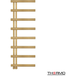 Thermo Inox Accent Brushed Brass Gold PVD Πετσετοκρεμάστρα Μπάνιου Καλοριφέρ 1380x500mm 403kcal/h Χρυσή
