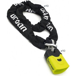 Urban U4K170 Αντικλεπτική Αλυσίδα Μηχανής με Κλειδαριά 170cm 10mm Μαύρη Κίτρινη