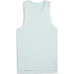 Puma Sleeveless Top Run Graphic Mesh Singlet Ανδρικό Αθλητικό T-Shirt Πράσινο Mint 526632-50
