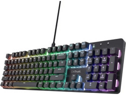 Trust GXT871 Zora Μηχανικό Gaming Πληκτρολόγιο με Huano Red Διακόπτες RGB Black