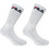 Fila Ανδρικές Κάλτσες Ψηλές με Σχέδια Λευκές 2Pack F4401-300