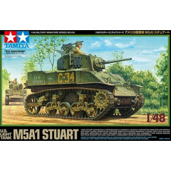 Tamiya US Light Tank M5A1 Stuart Συναρμολογούμενο Πλαστικό Μοντέλο Τανκ 1:48