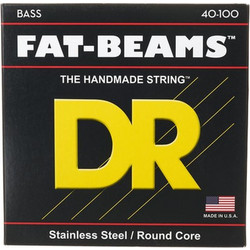 DR Strings Fat-Beams FB-40 Σετ 4 Χορδές Ηλεκτρικού Μπάσου Stainless Steel 40-100" Light Tension